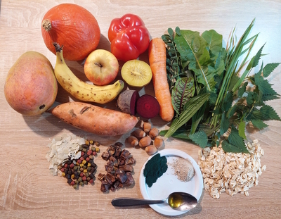 Zutaten für Futtermischung